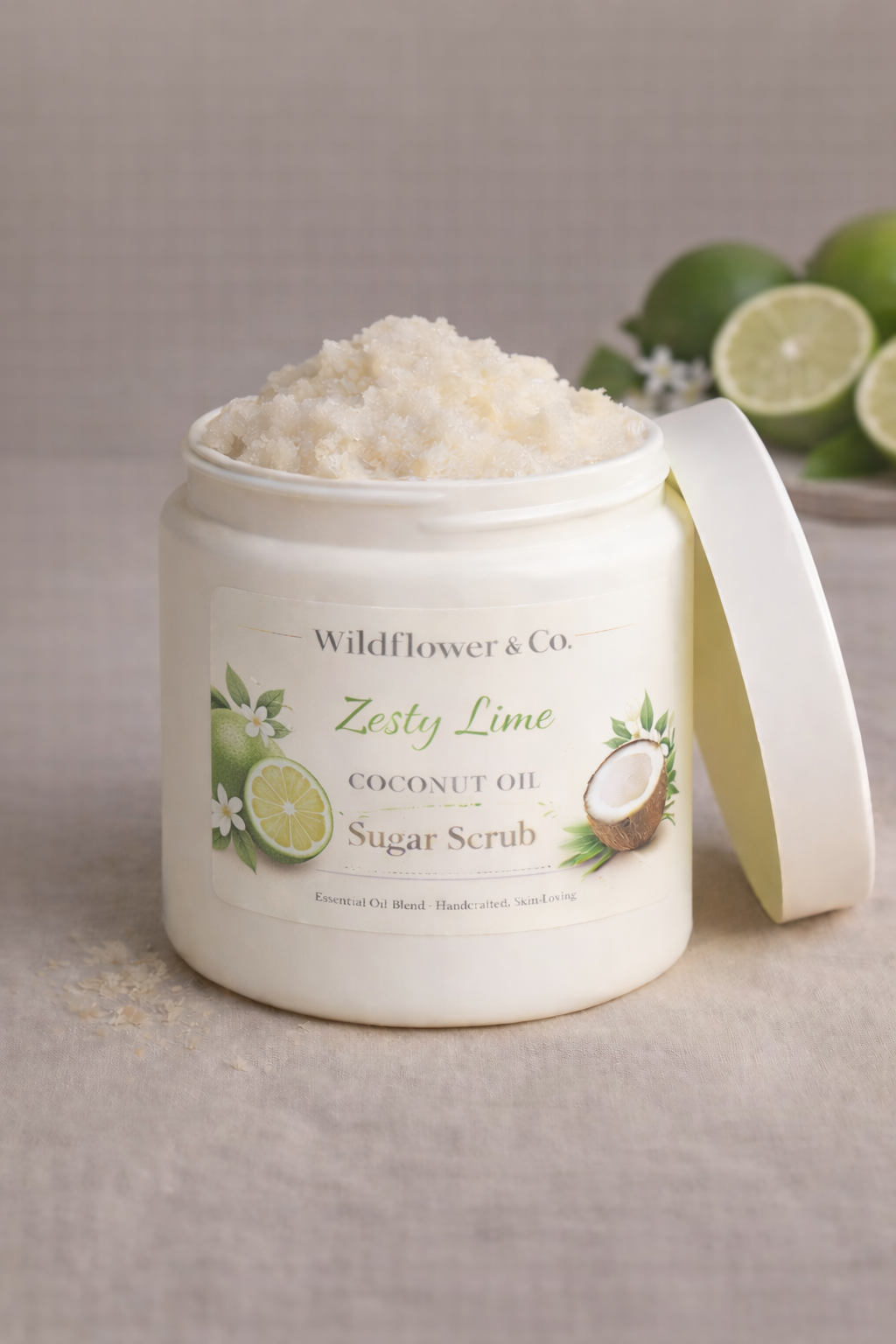 Zesty Lime Coconut Oil Sugar Scrub