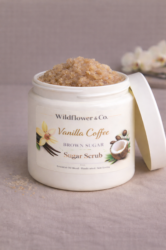 Vanilla Coffee Brown Sugar Coconut Oil Sugar Scrub